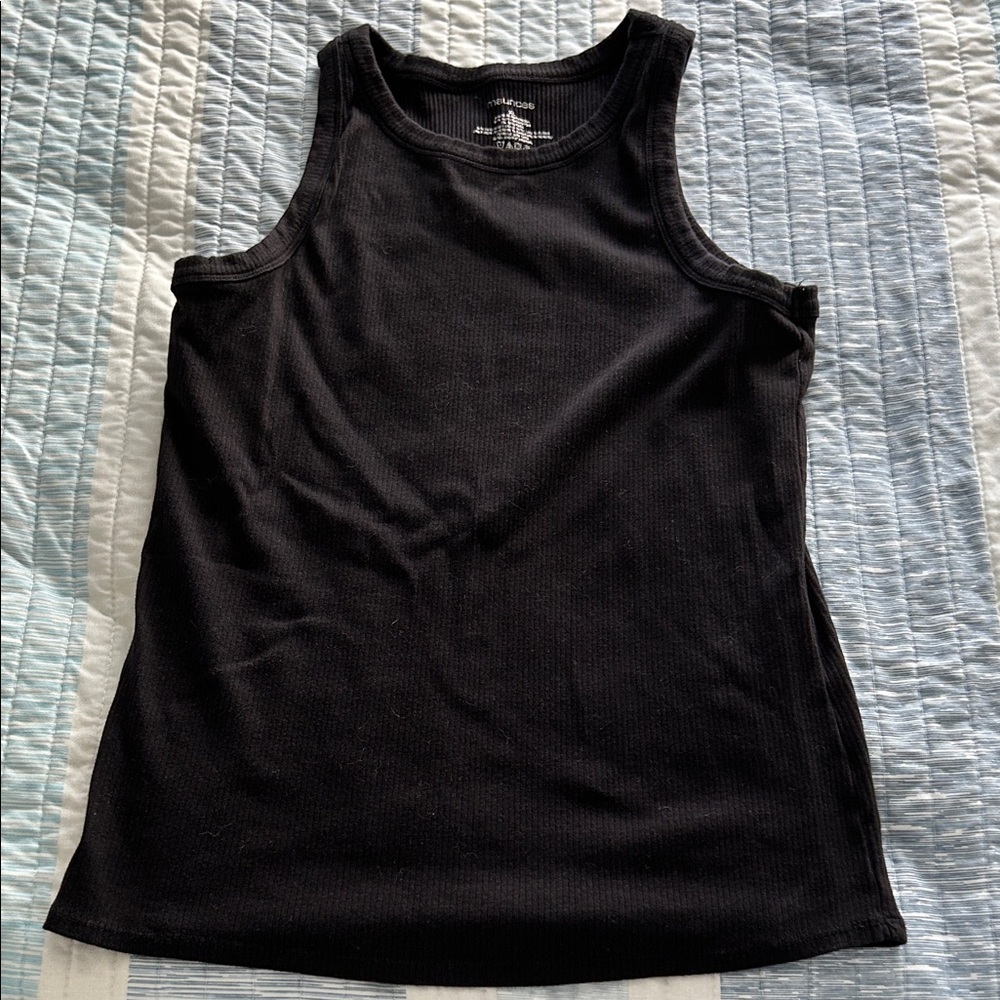 Maurices Black Ribbed Tank Top